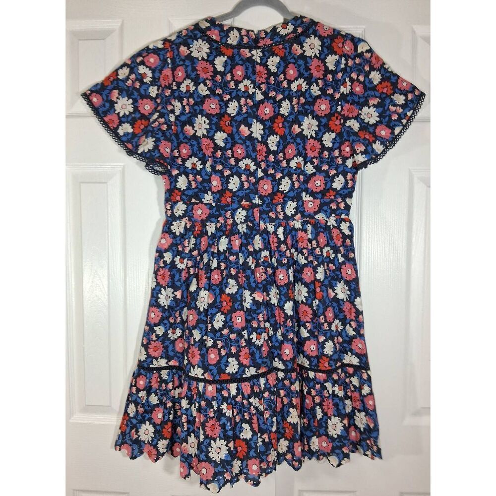 Kate spade womens size 12 shift dress blue pink boho whimsigoth flutter sleeve - Picture 6 of 11